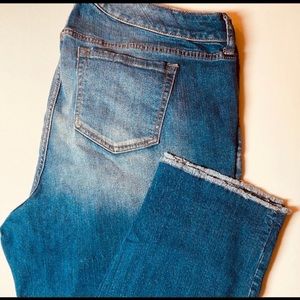 Torrid Jeans with frayed hem.